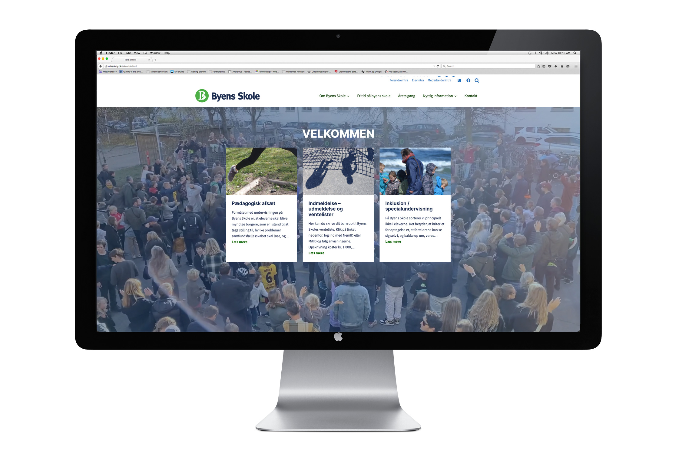 Forside fra byensskole.dk